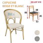 Chaise CAPUCINE - Beige et Blanc Chaise CAPUCINE - Beige et Blanc