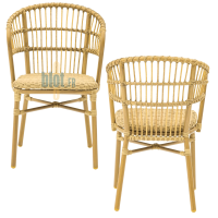 comparaison vues chaise WILLOW naturel extérieur professionnel