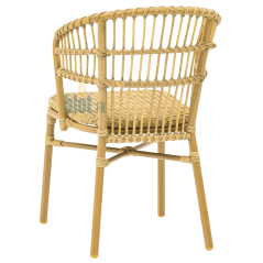 chaise WILLOW vue arrière naturel tressage extérieur professionnel
