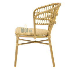 chaise WILLOW vue profil naturel aluminium extérieur professionnel