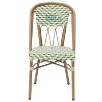 chaise OPERA vue face verte mobilier extérieur professionnel