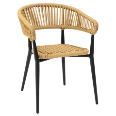 fauteuil ARUSHA beige naturel mobilier extérieur professionnel empilable