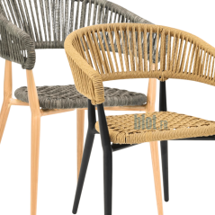 Fauteuil ARUSHA - Beige / Naturel