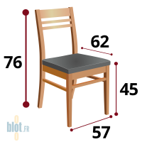 dimensions fauteuil ARUSHA beige naturel extérieur professionnel empilable