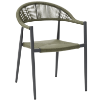 fauteuil OXFORD vert olive mobilier extérieur professionnel empilable