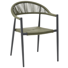 fauteuil OXFORD vert olive mobilier extérieur professionnel empilable