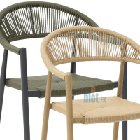fauteuils OXFORD naturel et vert olive en comparaison de coloris