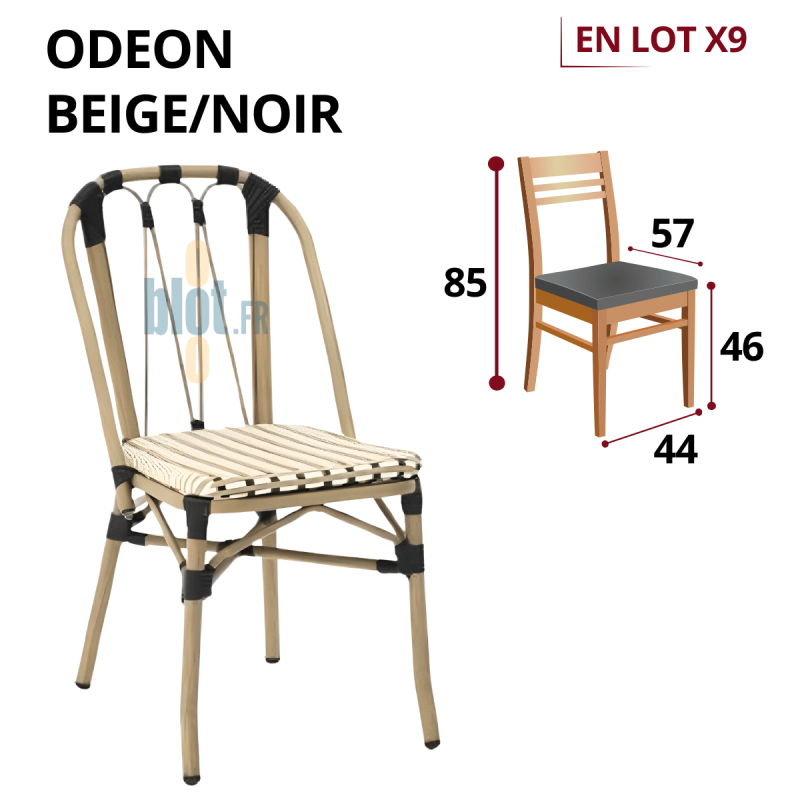 Chaise ODEON - Beige / Noir