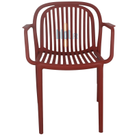 Fauteuil SERENA brique avec accoudoirs vue de face
