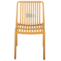 Chaise STEFFY moutarde, vue de face