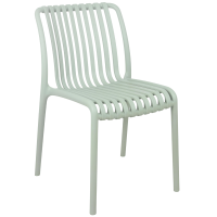 Chaise STEFFY tilleul en polypropylène, vue de trois quarts