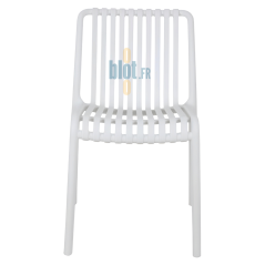 Chaise STEFFY blanche, vue de face