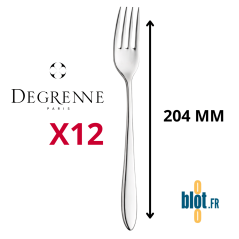 Fourchette de table Degrenne Norway inox 204 mm lot de 12