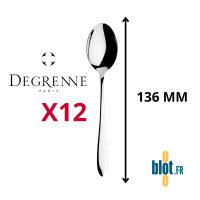 Cuillère à café Degrenne Norway miroir 136 mm avec flèche de mesure.