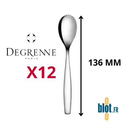 Cuillère à café Degrenne Amazone inox 136 mm vue produit sur fond clair