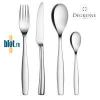 Collection Degrenne Amazone inox avec petite cuillère fourchette couteau et cuillère de table