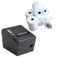 Bobine thermique sans BPA 80x80x12 mm pour imprimantes tickets.