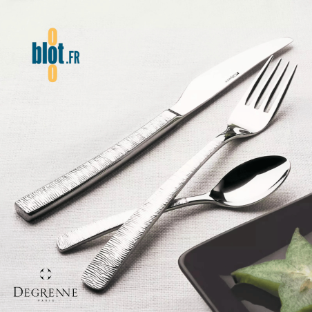 Couteau de table Degrenne Astrée Ciselé - Dentelé inox - (235MM)