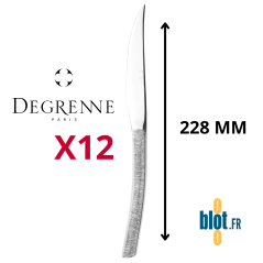 Couteau à steak Astrée Ciselé Degrenne inox vue produit