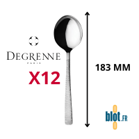 Cuillère à soupe anglaise Astrée Ciselé Degrenne inox poli miroir