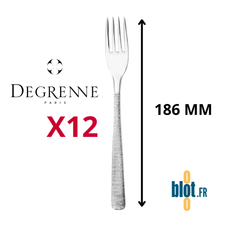 Fourchette à dessert Astrée Ciselé Degrenne inox 18/10 vue produit