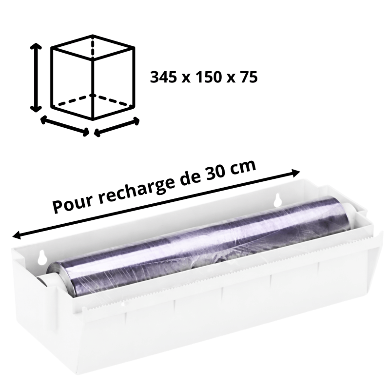 Dérouleur Plastique pour Film Étirable et Aluminium - 30cm