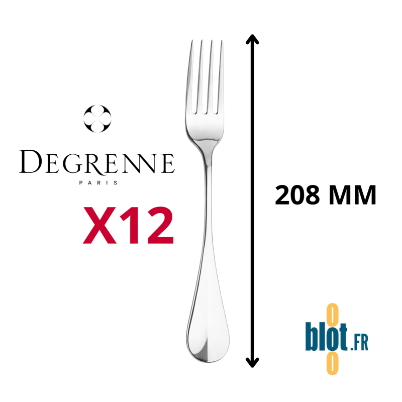 Fourchette de table Degrenne Blois - Inox Miroir - (208MM)
