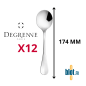 Lot de 12 cuillères à soupe anglaises Degrenne Blois inox miroir 174 mm