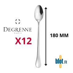Lot de 12 cuillères à soda inox Degrenne Blois Miroir 180 mm