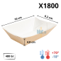 Lot (x1800) - Barquette à frites carton - (10x6.2x4.8 CM – 480 Gr)