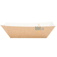 barquette carton kraft naturel vue latérale 480 g