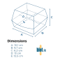 Boîte Hamburger Carton - (13x12,5x6,2 CM) | Kraft - (Lot 50)