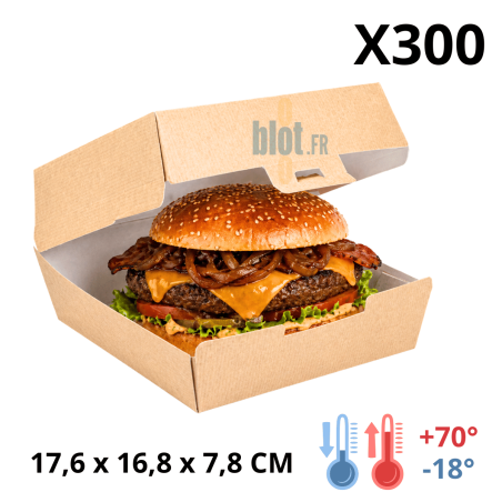 Boîte hamburger carton XL Wider 17,6x16,8x7,8 cm lot 300