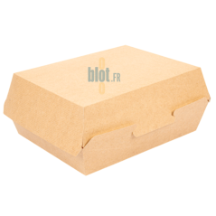 Lunch box carton XXL kraft 22,5x17x8,5 cm lot 50