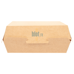 Boîte repas carton kraft fermée pour vente à emporter