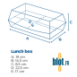 Boîte Hamburger Carton XXL - (22.5x17x8.5 CM) | Kraft - (Lot 50)
