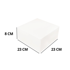 Lot de 50 Boîtes pâtissières blanches – (23 × 23 × 8 CM)