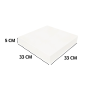 Lot de 50 Boîtes pâtissières blanches – (33 × 33 × 5 CM)