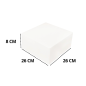 Lot de 50 Boîtes pâtissières blanches – (26 × 26 × 8 CM)