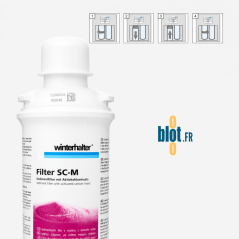 Préfiltre SC-M Winterhalter avec pictogrammes de remplacement de cartouche