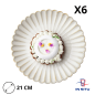 (X6) - Assiette plate en grès CALIX - 21 CM - Beige