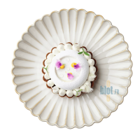 Assiette plate en grès beige Calix 21 cm vue dessus