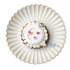 (X6) - Assiette plate en grès CALIX - 21 CM - Beige
