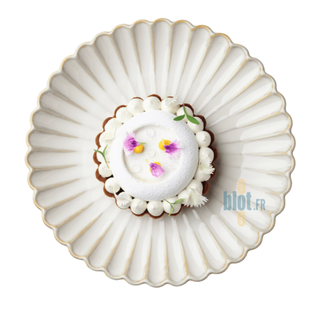 (X6) - Assiette plate en grès CALIX - 21 CM - Beige