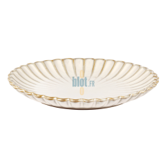 (X4) - Assiette plate en grès CALIX - 27 CM - Beige