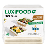 Lot de 20 barquettes carton snacking 850 ml avec couvercle