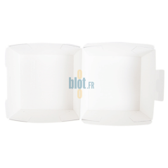 Boîte hamburger carton noir THEPACK à plat intérieur blanc