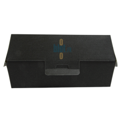 Boîte burger XL noire carton THEPACK fermée vue de face