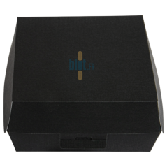 Boîte hamburger noire carton THEPACK XL fermée vue dessus