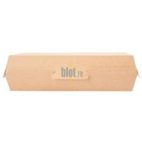 Boîte panini carton kraft fermée vue de face